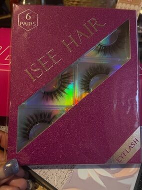 ISEE HAIR 6 Pairs Dramatic Black False Eyelashes